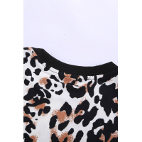 Short Sleeve Leopard Print Top