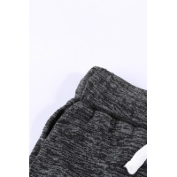 Heathered Black Pocketed Casual Joggers