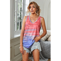 Orange Tie-dye Knit Tank