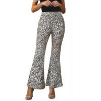 Leopard Print Bell Bottom Pants