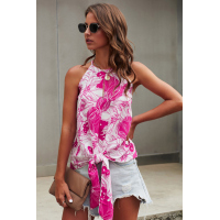 Rose Boxwood Floral Tie Tank