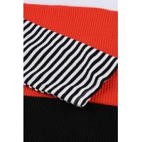 Stylish Colorblock Splicing Stripes Top