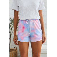 Multicolor Tie Dye Casual Shorts