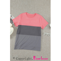 Gray Contrast Colorblock T-shirt