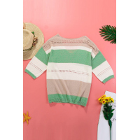 Spring Meadow Long Sleeve Loose Casual Knit Top 