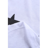 White Star Print Short Sleeve T-shirt 