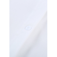 White Short Sleeve Button Solid Shirt