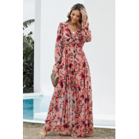 Wild Lotus Ruffle Tiered Maxi Dress