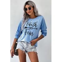 Faith OVER Fear Blue Shirt