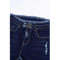 Dark Blue High Rise Flare Jeans