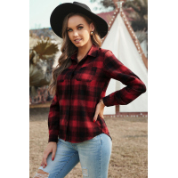 Red Buffalo Checkered Print Chest Pockets Shirt