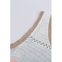 Color Block Knitted Tank Top