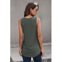 Green Just Say The Word 3 Button Tank Top