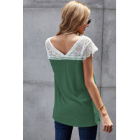 Green Lace Knit Tank