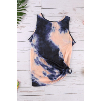 Tie-Dye Cross Front Tank Top