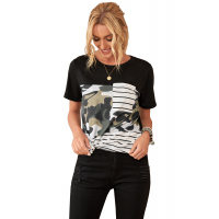 Striped Camo Pocket T-Shirt