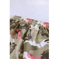 Elastic Waist Neon Camo Joggers