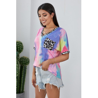 Hypnotized Tie Dye Leopard Top