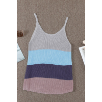 Blue Knitted Cami Tank Top