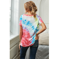 Getting Ripped Raglan Sleeve Tie Dye T-shirt