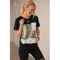 Snake Striped Camo Pocket T-Shirt