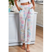 Multicolor Drawstring Tie Dye Jogger