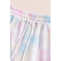 Multicolor Drawstring Tie Dye Jogger