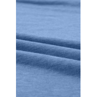 Blue Heathered Round Neck T-shirt