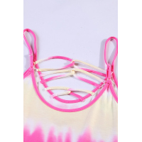 Rose Tie Dye Criss-Cross Camisole