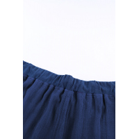 Dark Blue Pocketed Drawstring Joggers