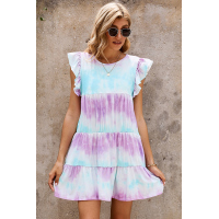 Magic Maker Purple Multi Tie Dye Dress