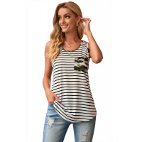 Camo & Stripe Tank Top