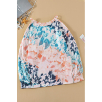 Waves Tie Dye Cold Shoulder Top