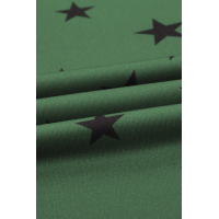 Green Round Neck Star Print Long Sleeve Top