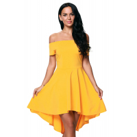 Yellow All The Rage Skater Dress