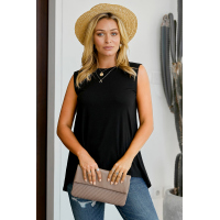 Black Relaxed Flowy Tank Top