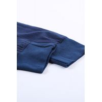 Dark Blue Pocketed Drawstring Joggers