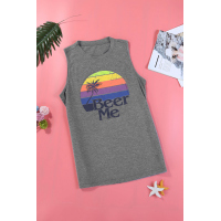 Beer Me Casual Gray Tank