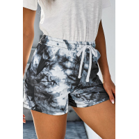 Black Tie Dye Casual Shorts