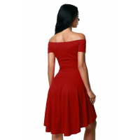 Hot Red All The Rage Skater Dress