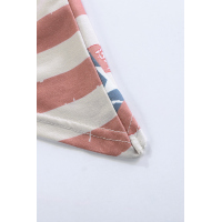 American Flag Asymmetric Blouse