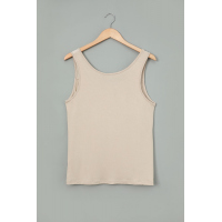 Apricot Button Loose Tank Top