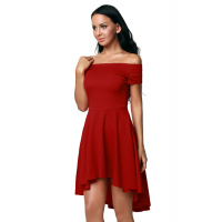 Hot Red All The Rage Skater Dress