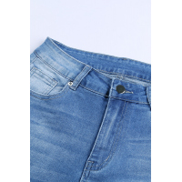 Faded Mid High Rise Jeans with Holes