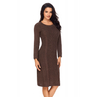 Coffee Womens Hand Knitted Sweater Dress