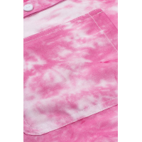 Pink Whirlwind Tie Dye Button Shirt with Pocket