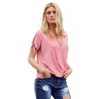 Pink Charismatic Drape Blouse