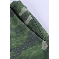 Green Camo Print Knit Sport Pants