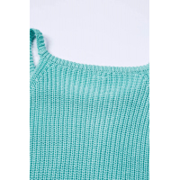 Sky Blue Keyhole Knit Tank Top