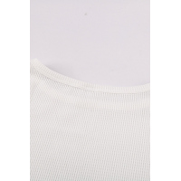 White Loose Casual Puffy Sleeve Top